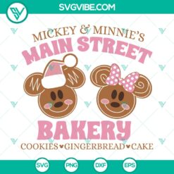 Mickey and Minnie Main Street Bakery SVG | Disney Sweet Treats Cut Files
