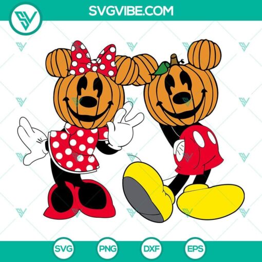 mickey and minnie mouse pumpkin svg dxf eps png cut files