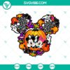 Mickey and Minnie Halloween SVG with pumpkins, Disney characters, scary elements, perfect for Halloween crafts and decorations.