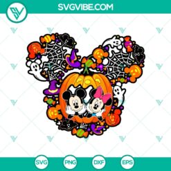 Halloween, SVG Files, Walt Disney SVG, Mickey And Minnie Pumpkin Halloween SVG, 24