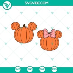 Halloween, SVG Files, Walt Disney SVG, Mickey And Minnie Pumpkin Head SVG, 9