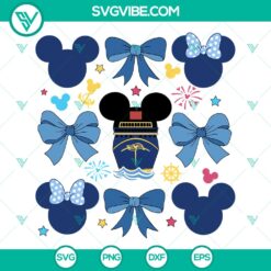 Mickey Cruise SVG | Coquette Bow Nautical Disney Cut Files