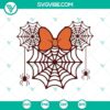 Halloween Mickey ears with spiderwebs SVG design, perfect for spooky projects.