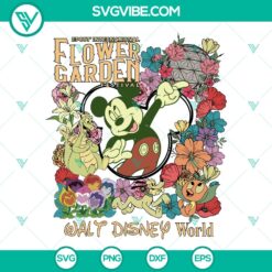 Mickey Epcot Flower and Garden SVG | Disney Festival Cut Files