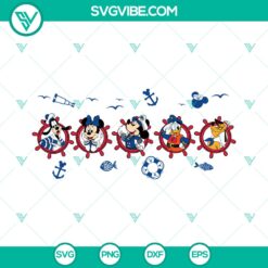 Mickey Friend Disney Cruise Line SVG | Nautical Family Cut Files