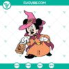 Mickey Funny Witch SVG featuring Disney Halloween theme with Mickey and Minnie Mouse. Great for Halloween crafts and decorations.