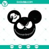 Mickey Head Oogie and Jack Skellington SVG for Disney Halloween, The Nightmare Before Christmas - Spooky and fun Disney character designs.