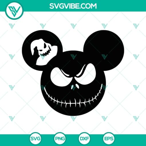 mickey head oogie and jack skellington svg disney halloween svg the nightmare before christmas svg