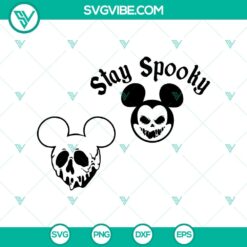 Mickey Head Stay Spooky, Halloween and Poison Apple SVG for crafters and Halloween decorations.