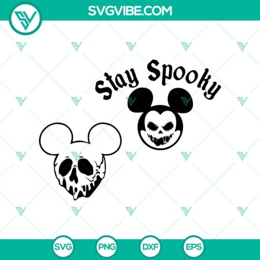 mickey head stay spooky svg mickey halloween svg apple poison svg