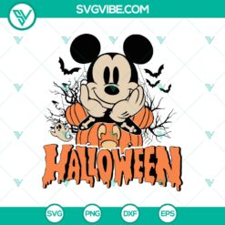 Halloween, SVG Files, Walt Disney SVG, Mickey In Pumpkin Halloween SVG, Happy 16