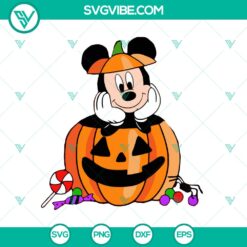 Halloween, Mickey SVG, SVG Files, Walt Disney SVG, Mickey In Pumpkin Happy 4