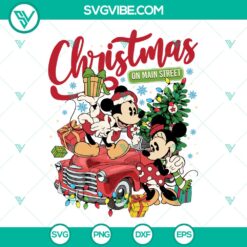 Mickey Minnie Christmas on Main Street SVG | Disney Holiday Cut Files