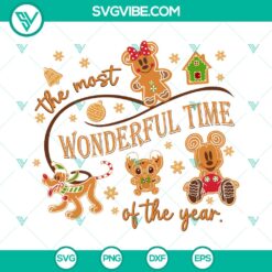 Mickey Minnie Gingerbread Christmas SVG | Cute Holiday Baking Cut Files