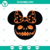 Mickey and Minnie Halloween SVG design with scary elements, perfect for Oct 31 crafting projects.