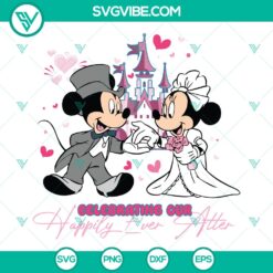 Mickey Minnie Happy Ever After SVG | Disney Couple Wedding Cut Files