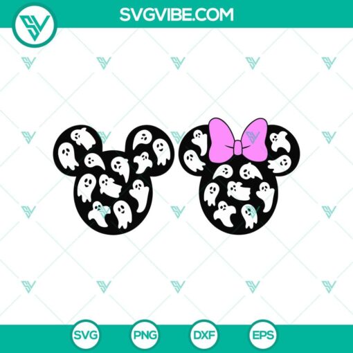 mickey minnie heads ghosts svg mickey minnie svg halloween svg