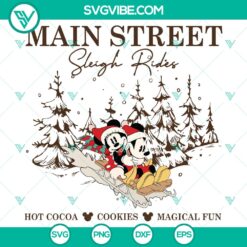 Mickey Minnie Main Street Sleigh Rides SVG