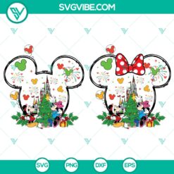 Mickey Minnie Mouse Merry Christmas SVG | Disney Couple Holiday Cut Files