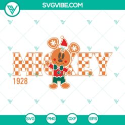Mickey Mouse Christmas Gingerbread SVG