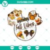 Mickey Mouse Head Fall Vibes SVG DXF EPS PNG Cut Files for Halloween Cricut & Silhouette Designs.