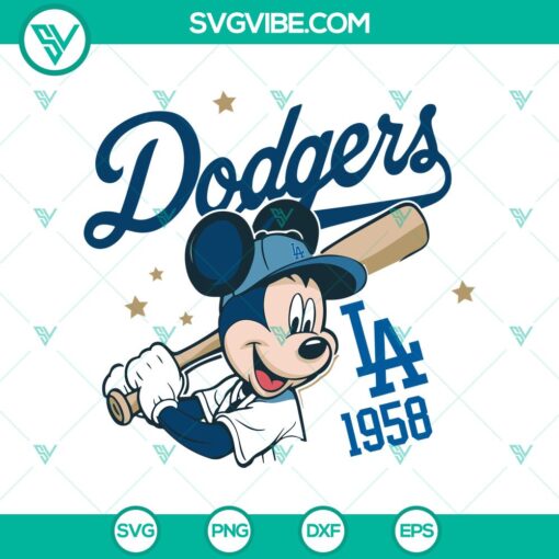 mickey mouse la dodgers 1958 svg mickey los angeles dodgers svg disney dodgers baseball svg