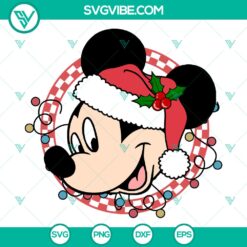 Mickey Mouse With Santa Hat SVG DXF EPS PNG Files