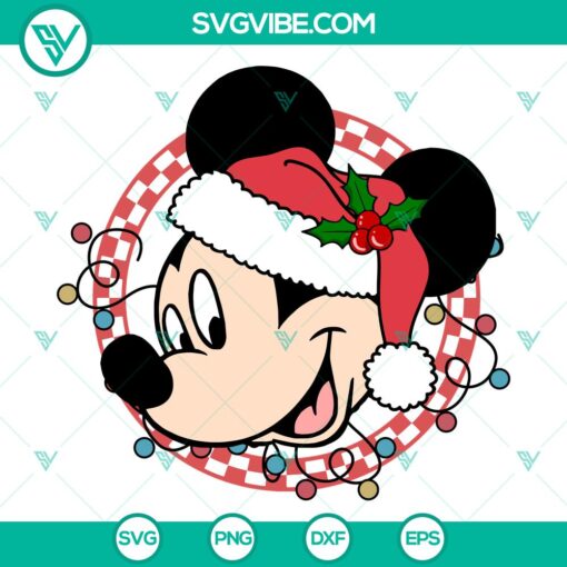 mickey mouse with santa hat svg dxf eps png files