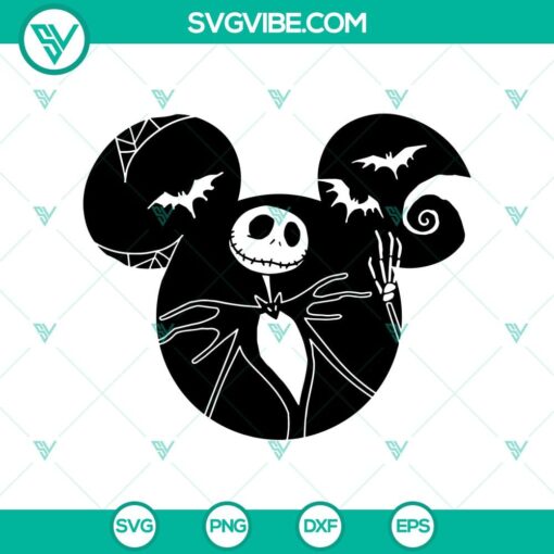 mickey nightmare before christmas svg jack skellington svg disney mickey halloween svg