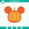 Disney Halloween SVG featuring Mickey and Minnie in a pumpkin theme. Perfect for Halloween crafting projects.