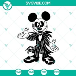 Halloween, Stitch SVG, SVG Files, Mickey x Jack Skellington SVG, Mickey 2