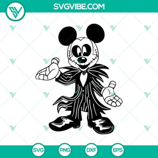 mickey x jack skellington svg mickey halloween svg disney mouse halloween svg