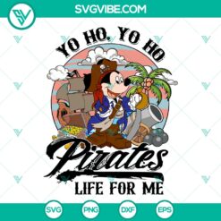 Mickey Yo Ho Pirate&acirc;&euro;&trade;s Life SVG | Disney Pirate Cut Files