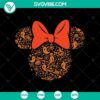 Minnie Mouse head with a spooky Halloween twist in this horror-themed SVG design. ideal for Halloween crafts and decor.