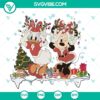 Minnie Mouse and Daisy Duck Christmas SVG with festive holiday designs for crafting projects featuring popular Disney characters.