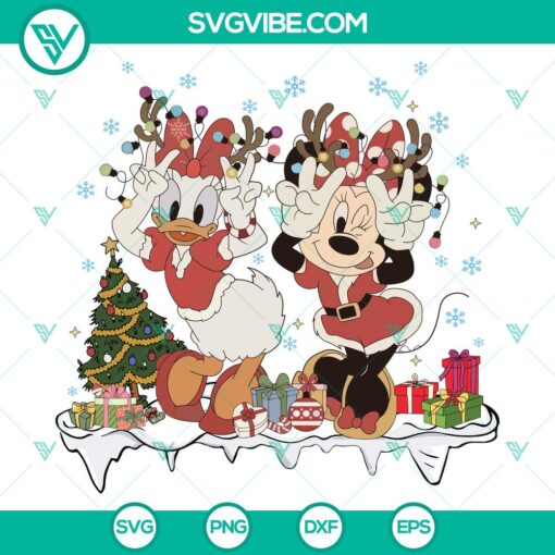 minnie mouse and daisy duck christmas svg