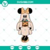 Minnie Mouse Ghost Halloween SVG DXF EPS PNG cut files for Halloween Cricut & Silhouette designs - spooky and cute Halloween themed digital design.