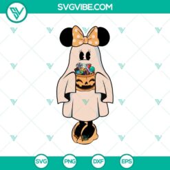 Minnie Mouse Ghost Halloween SVG DXF EPS PNG Cut Files, Halloween SVG File, Halloween Cricut &amp; Silhouette Designs