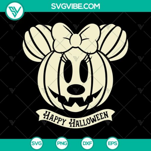 minnie mouse pumpkin svg happy halloween svg disney halloween svg