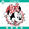 Minnie Mouse in Santa Hat digital files for holiday crafts. SVG, DXF, EPS, and PNG formats for download. Perfect for Christmas projects.