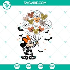 Halloween, SVG Files, Walt Disney SVG, Minnie Skeleton Take Disney Halloween 20