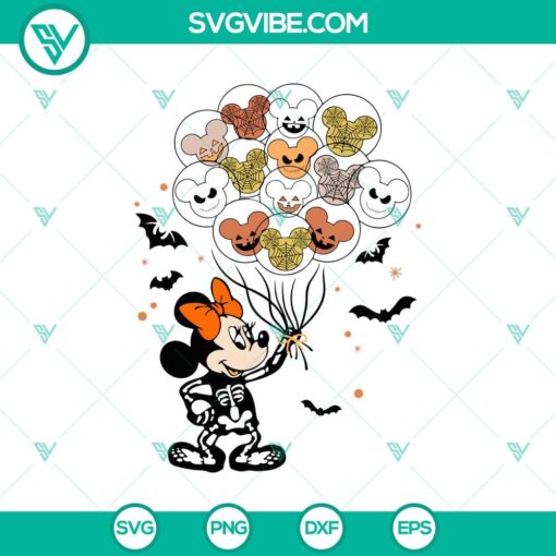 minnie skeleton take disney halloween ballon svg disney minnie mouse svg disney halloween svg