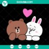 Brown Bear and Cony in Love SVG - Brother Sister Classic Design, perfect for crafting and decorating projects with cute animal illustration.
