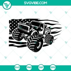 US Monster Truck Clipart and SVG Bundle - Instant Download