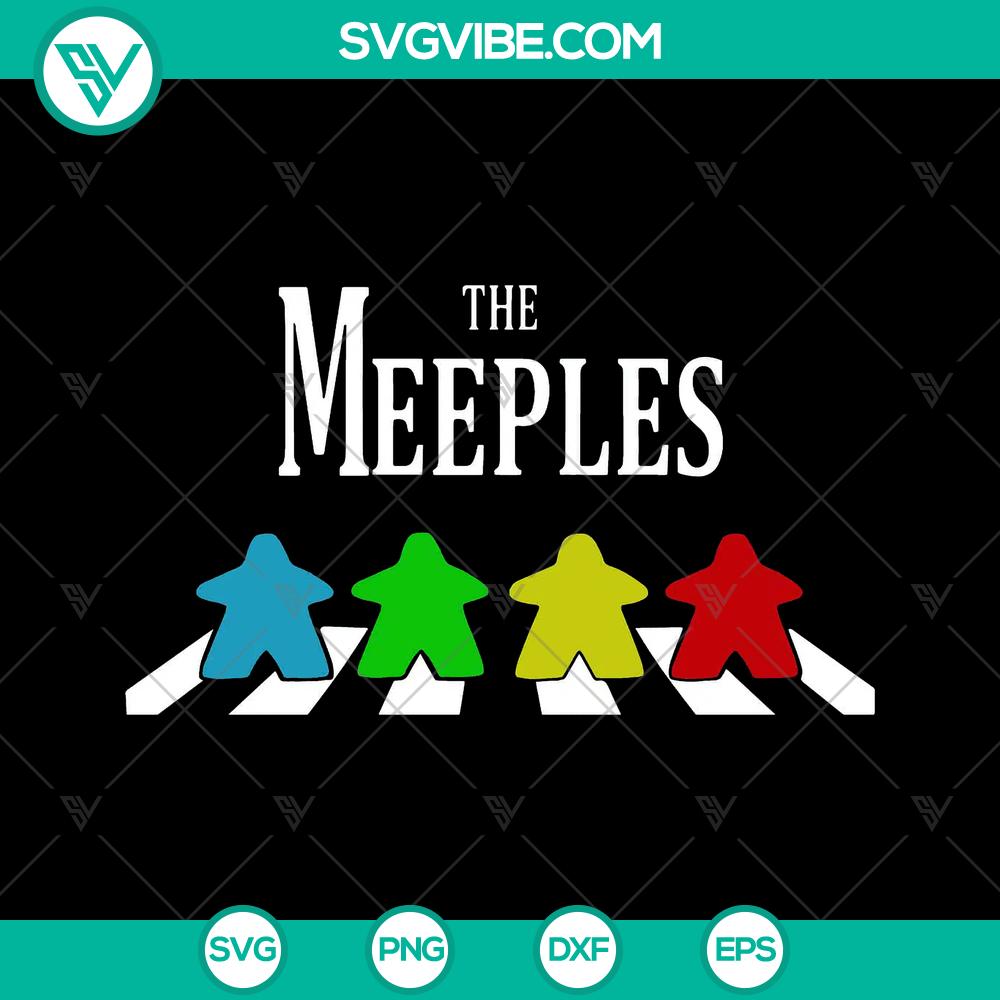 mockup-105020806.jpg Meeples Abbey Road SVG board game geek gift with printable cut files, ideal for gamers and hobbyists.