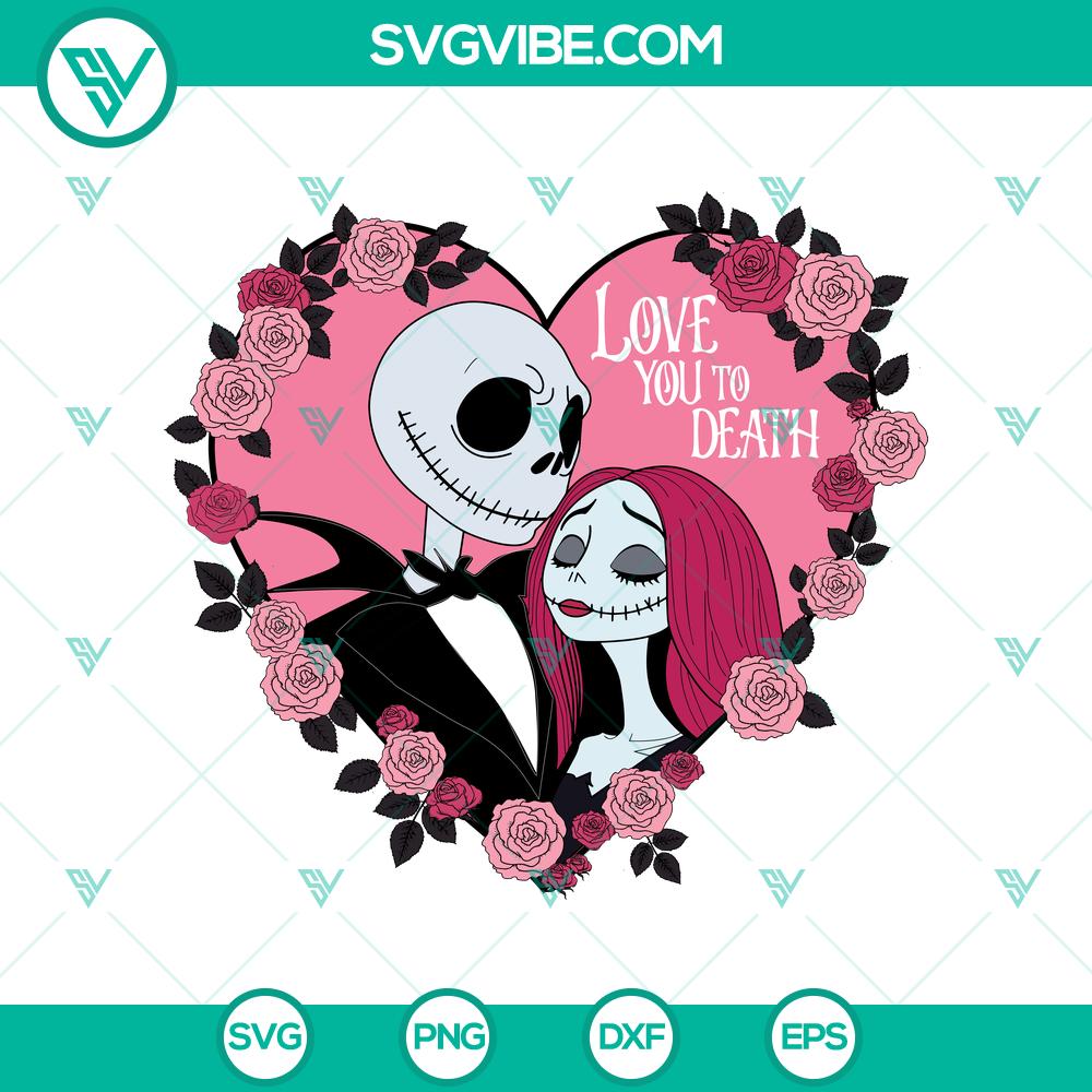 mockup-109413913-1.jpg Nightmare Before Christmas Valentine SVG featuring Jack & Sally in various formats including DXF, EPS, and PNG. Perfect for crafting projects.
