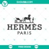 Free Hermes logo SVG cut file with classic luxury design in high resolution for download.
