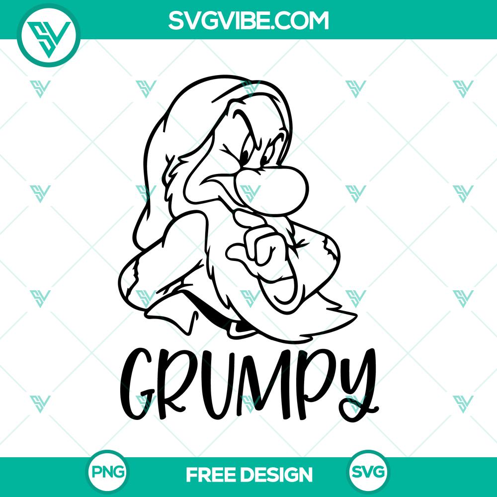 Seven Dwarfs Grumpy SVG Cut File – Free Iconic Dwarf Design Seven Dwarfs Grumpy SVG cut file featuring iconic dwarf design, perfect for crafts and projects.