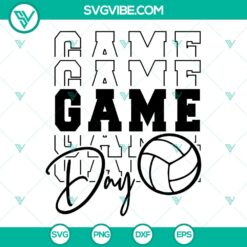 Game Day Volleyball Shirt SVG - Season Vibes Cut Files for Cricut &amp; Silhouette