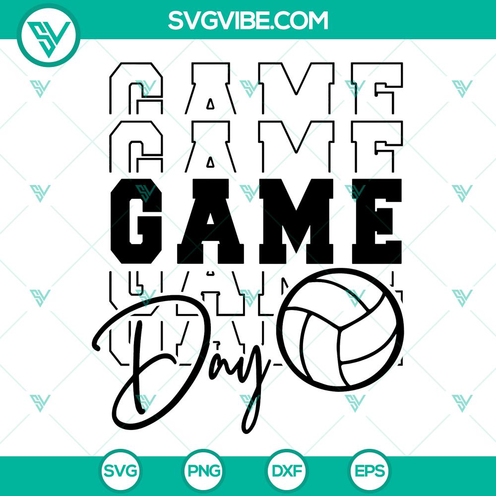mockup-114274512.jpg Game Day Volleyball Shirt SVG with Season Vibes design, perfect for Cricut & Silhouette. Sport-themed cut file for crafting.